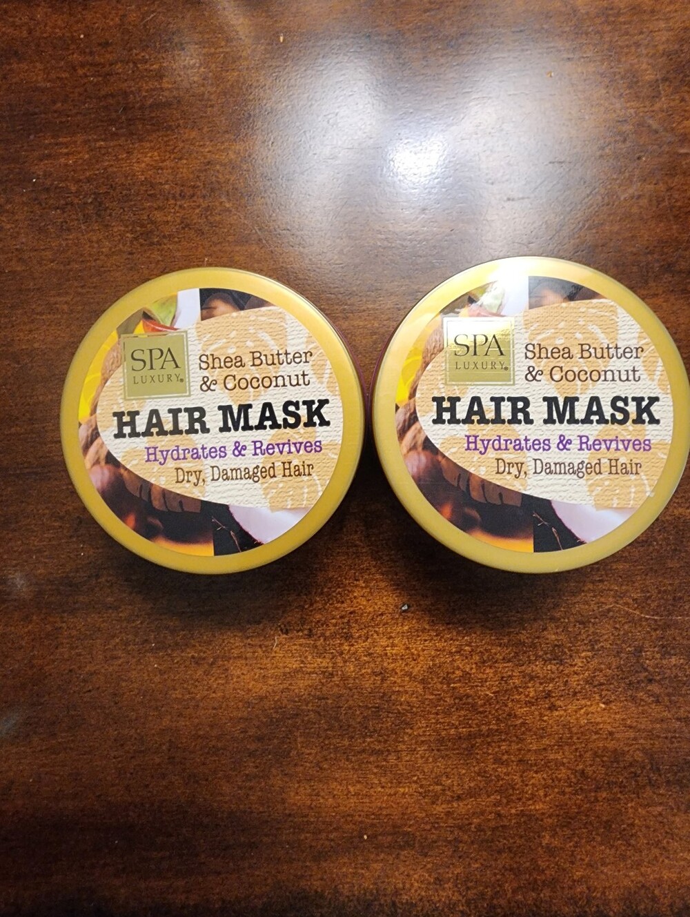 (2) Shea Butter & Coconut Hair Mask - Yellow